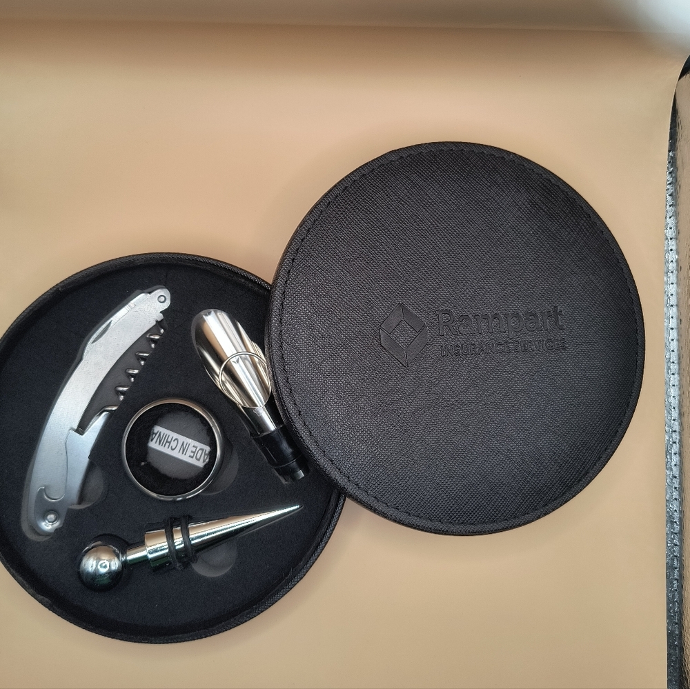 Black Men's Grooming & Bar Accessory Kit with Compact Case